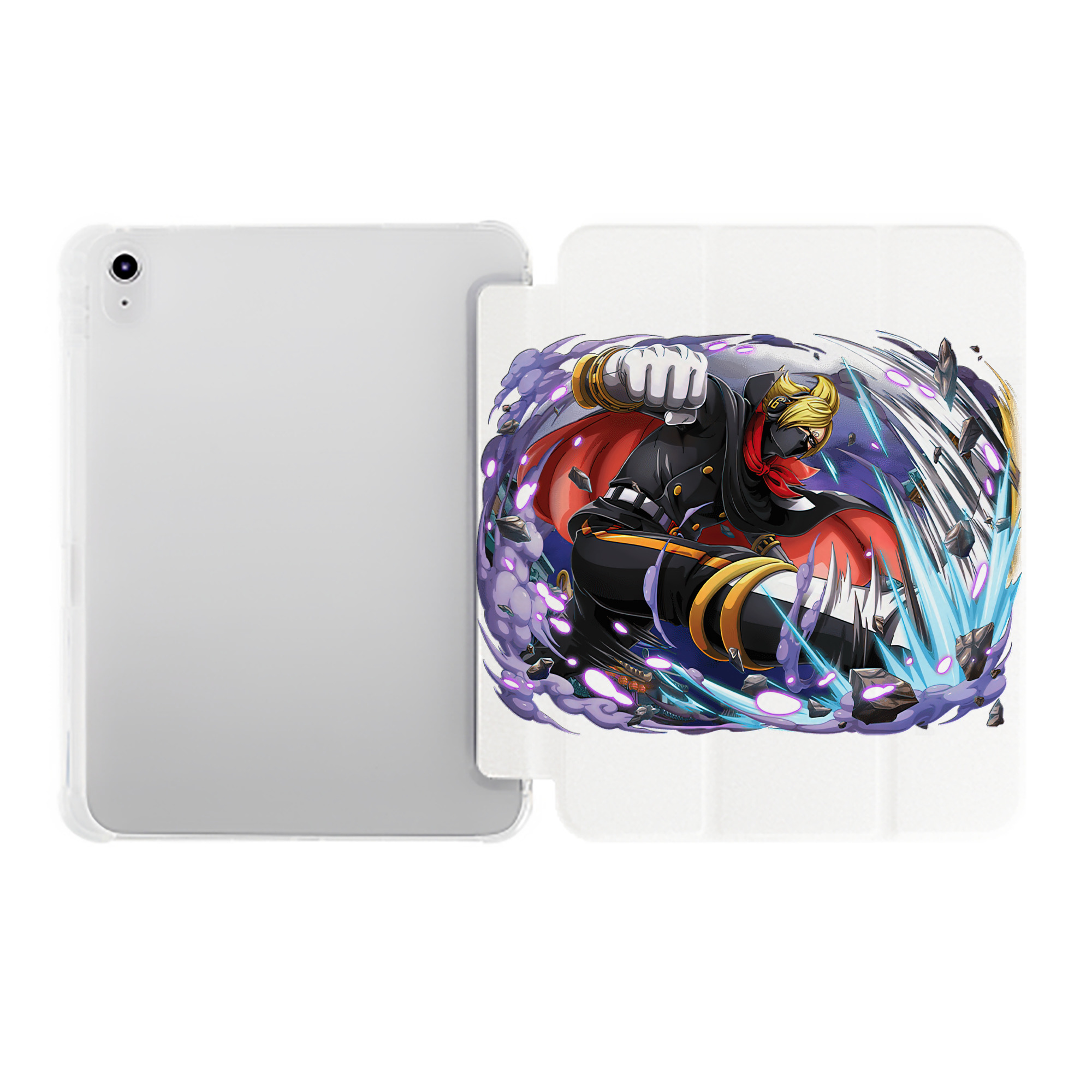 （画像用） ワンピース ロロノア・ゾロ ONE PIECE Roronoa Zoro IPad ケース ペン収納付き 三つ折りスタンド PUレザー×シリコン 対応機種9.5/10.5/10.9インチ